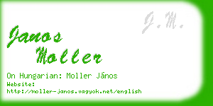 janos moller business card